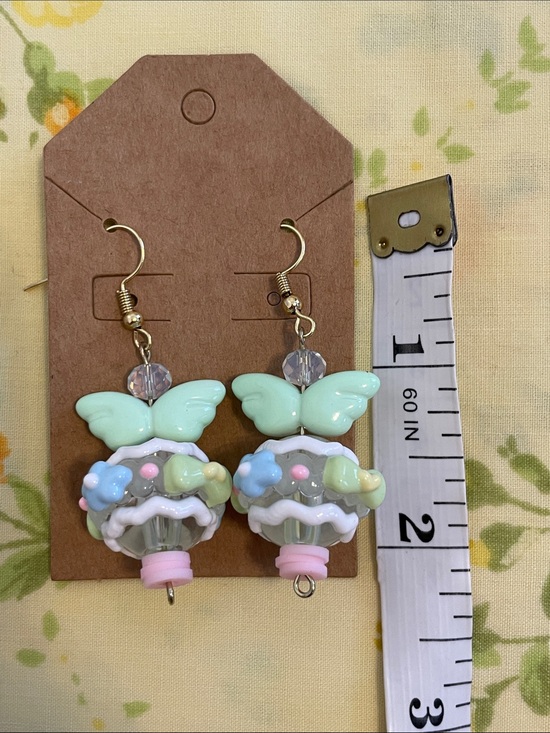 Handmade Jewelry - Handmade Ice Cream Bead Dangle Earrings